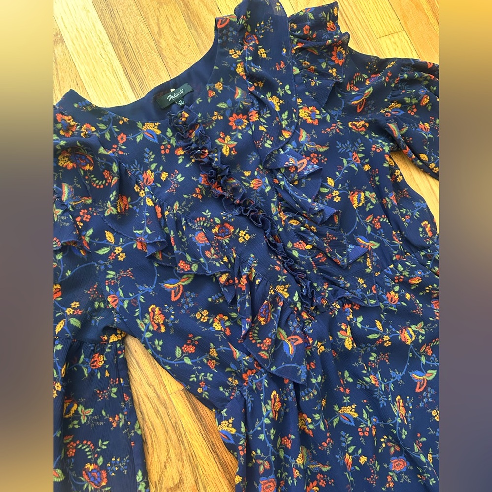 Madewell Floral Ruffle Dress - Picture 3 of 5